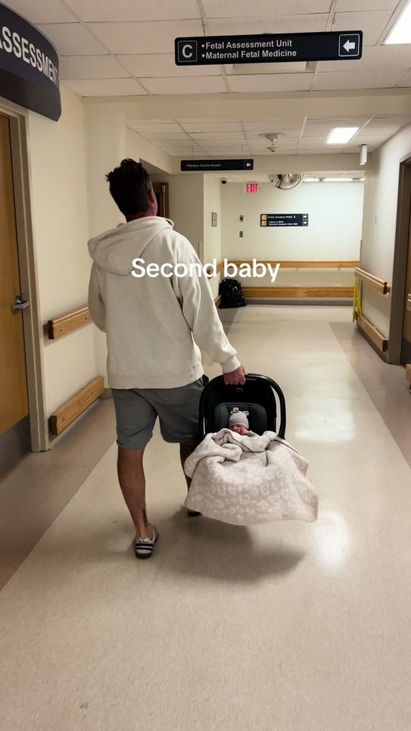 @esteyistace Little more comfy the second time around lol #fyp #secondbaby #newb...