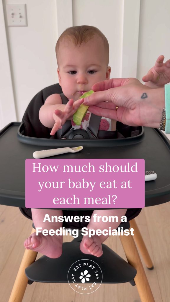 @eatplaysay A most FAQ in my DMs is “How much should my baby eat at meals?” Like...