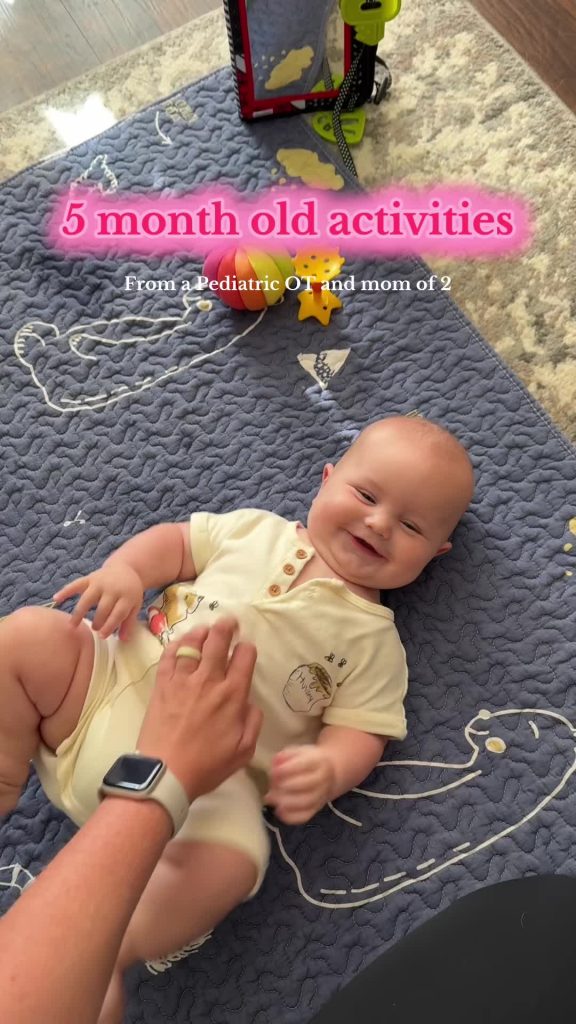 @mamaot_shannon Need play ideas for your 5 month old? Try these OT-approved fav...