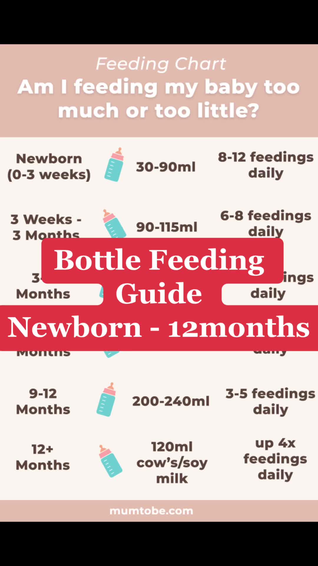 @pregnancyclub Bottle Feeding Guide for Newborn Babies up until 12months old  Fo...