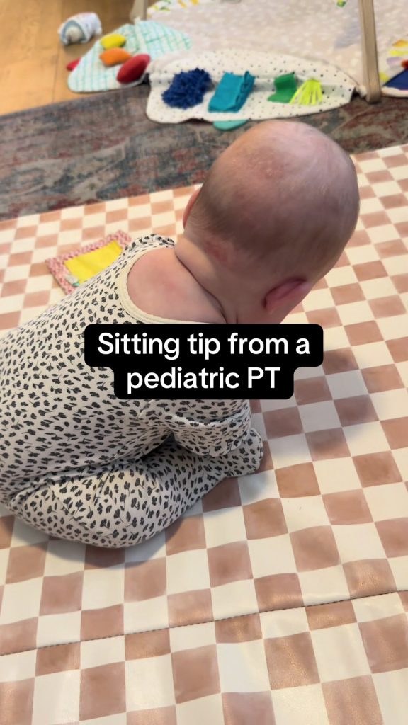 @ptandparenthood A quick tip to help your baby learn how to sit! This helps them...