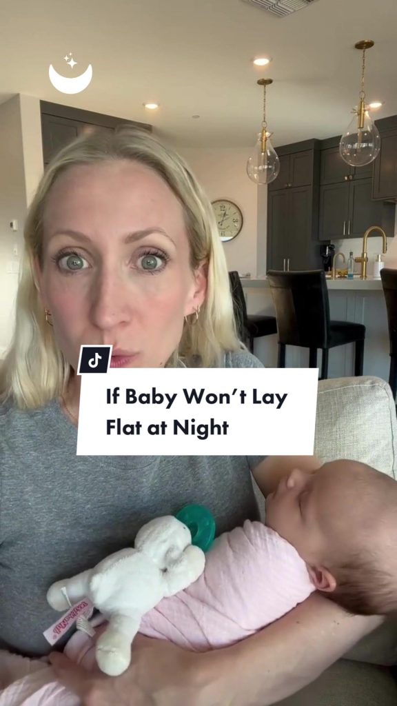 @the.peaceful.sleeper If you are noticing that your baby doesn’t like to lay fla...