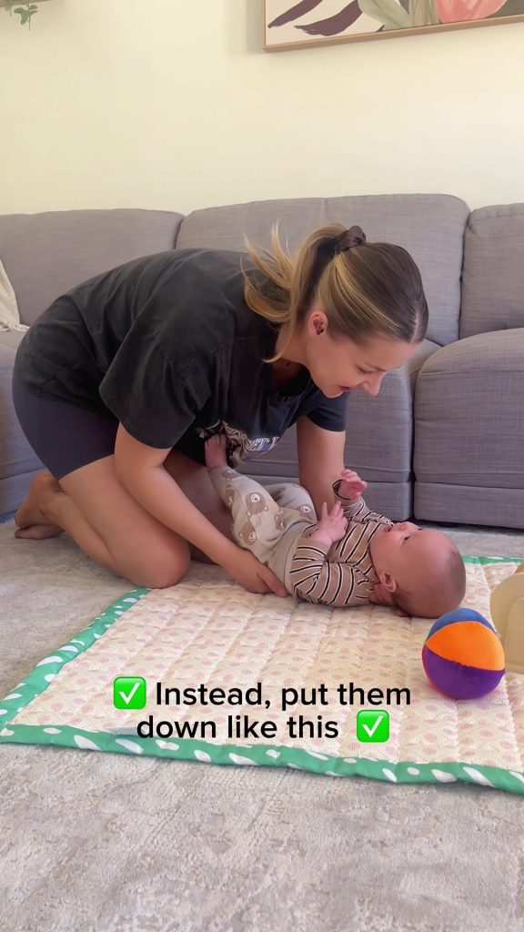 @alaskahhindry Tummy time tip! Instead of placing your baby straight onto their ...