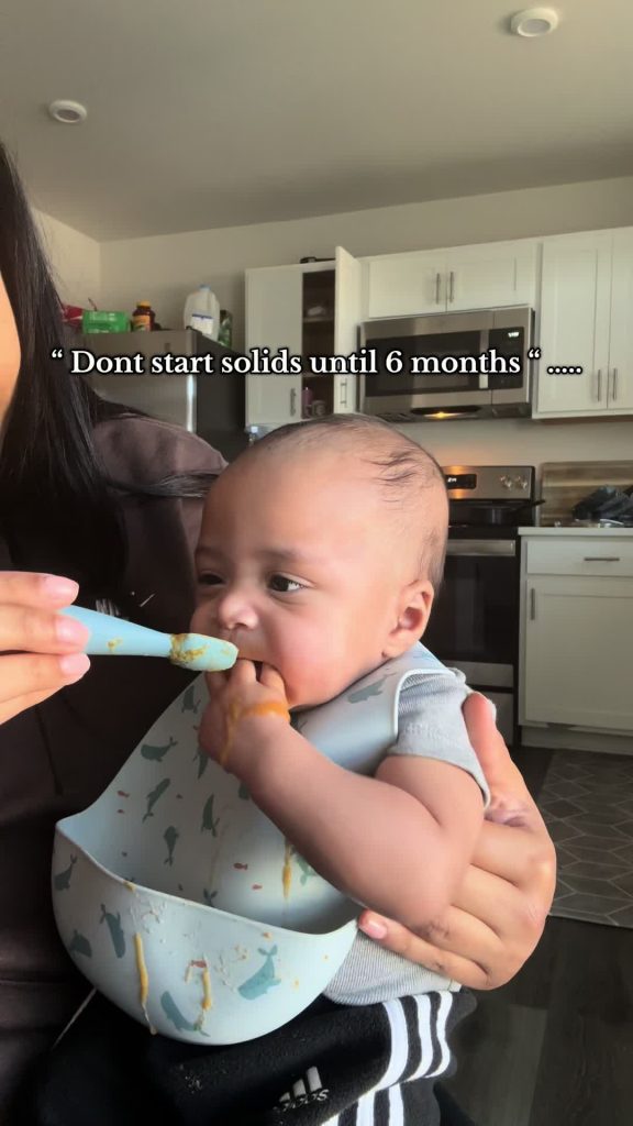 @tennesseehoney1 My baby at 3 months week 4 We got the ok to start solids today ...