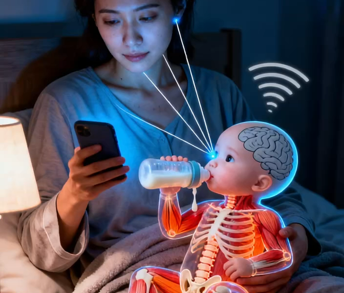 @xiaobin.wu7 Is Your Phone Stealing Your Baby’s “Brain Time”? Night feeds + phon...