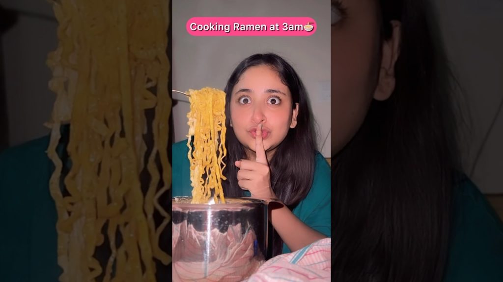 Cooking Ramen At 3AM #minivlog #asmr #ytshorts #shorts