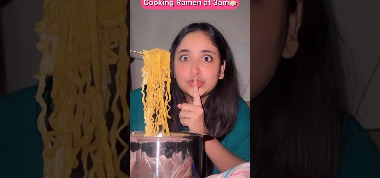 Cooking Ramen At 3AM #minivlog #asmr #ytshorts #shorts