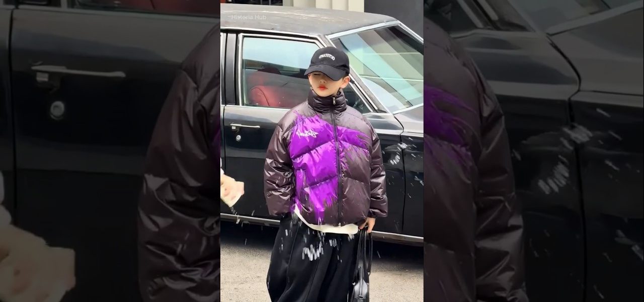 Esta chaqueta no es falsa… ¡Cambia de color! 🤯👕 #shorts #reels #viralshorts #humor