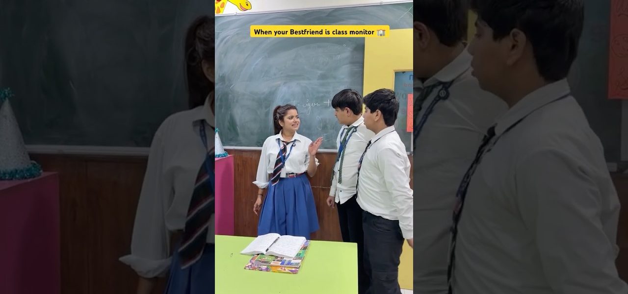 Jab apki best friend class monitor ho 🏫 #shorts #sejalgabashorts #school