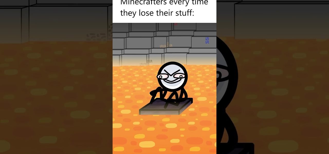 Losing your stuff in Minecraft #shorts