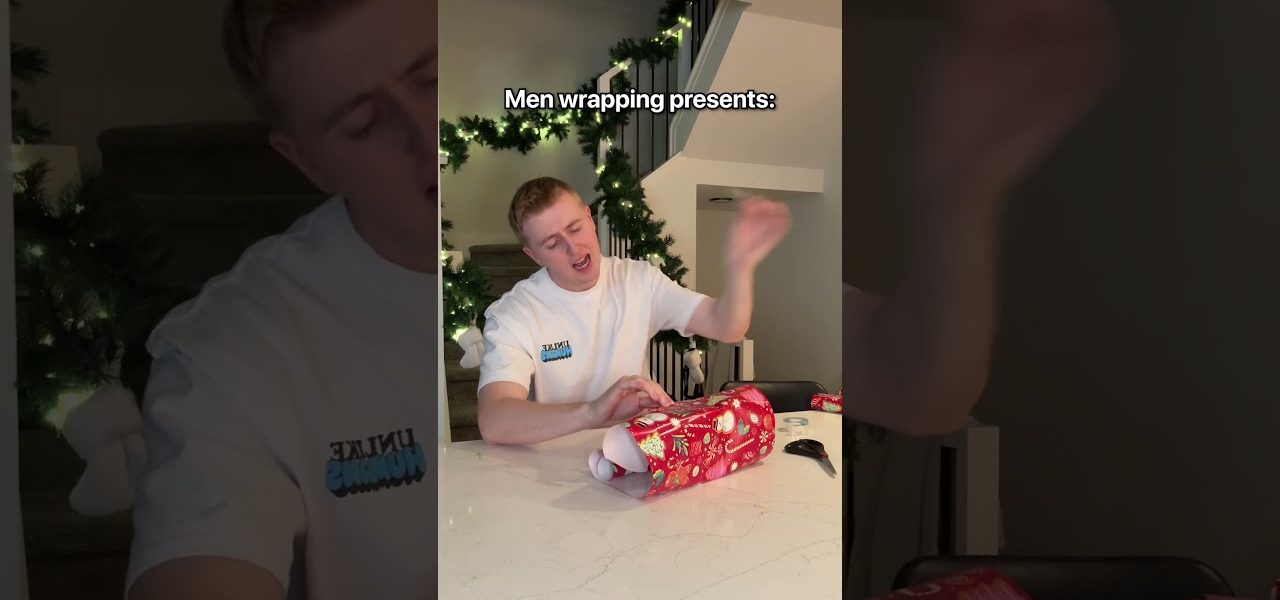 Men Wrapping Presents Vs Woman #Shorts