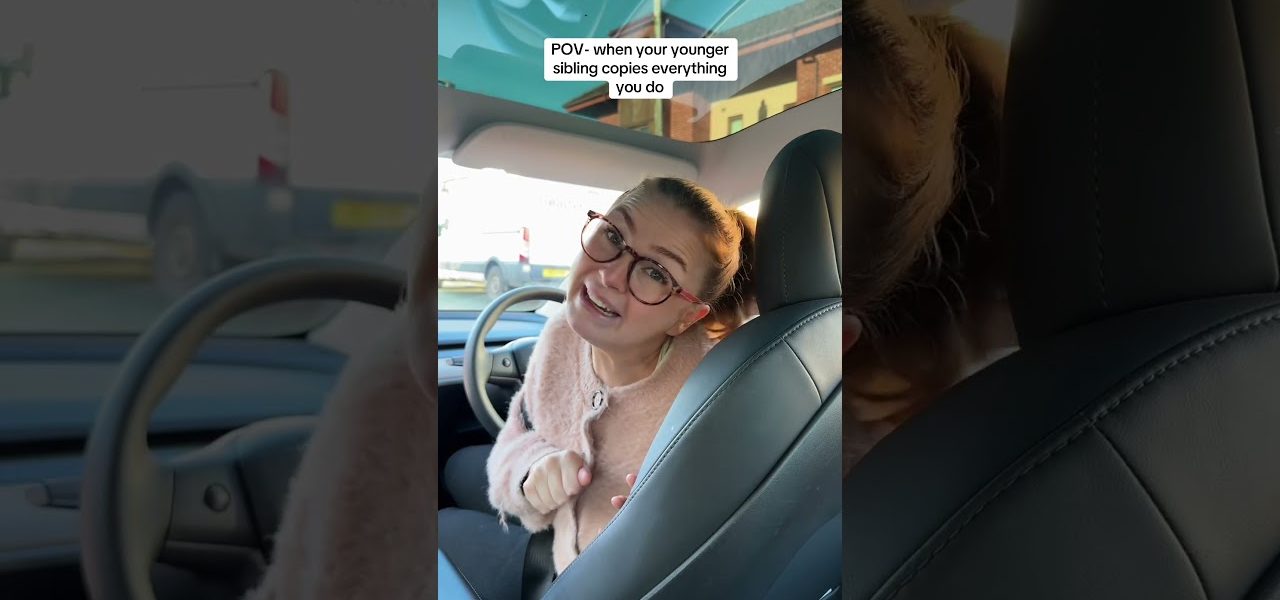 POV- when your younger sibling copies everything you do 😂#shorts