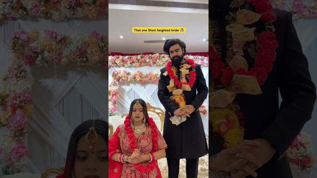 That one Short height wali bride 👰 #shorts #ytshorts #sejalgabashorts #marriage