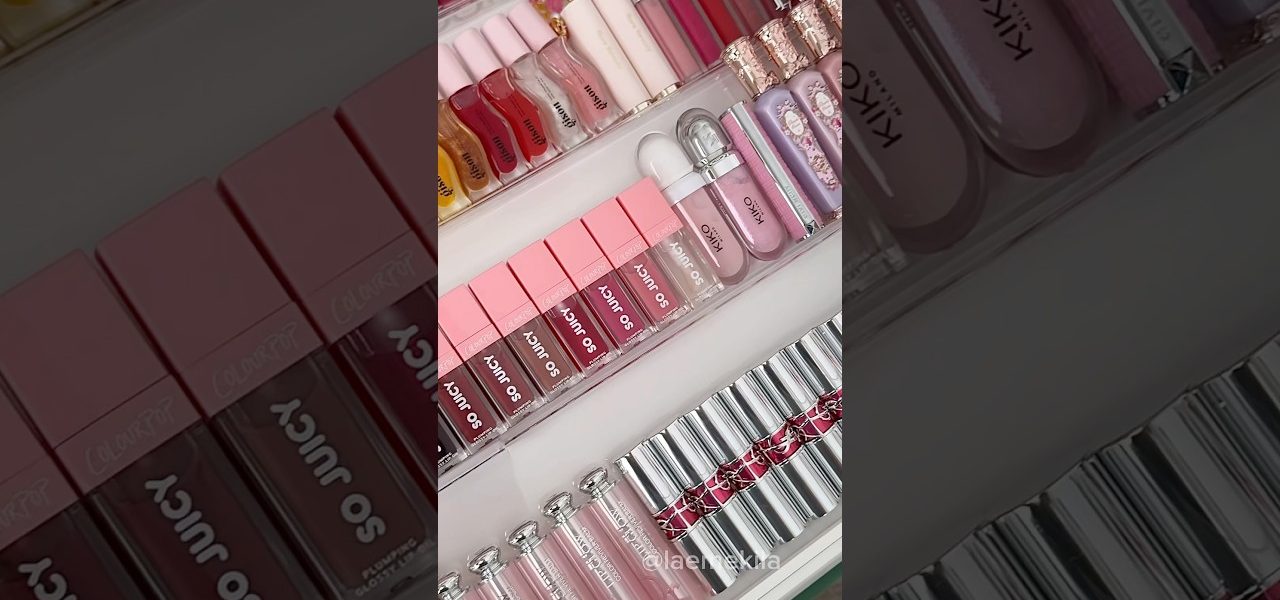 let’s organize my lipstick collection🎀part I #makeupcollection #makeup #organization #asmr #shorts