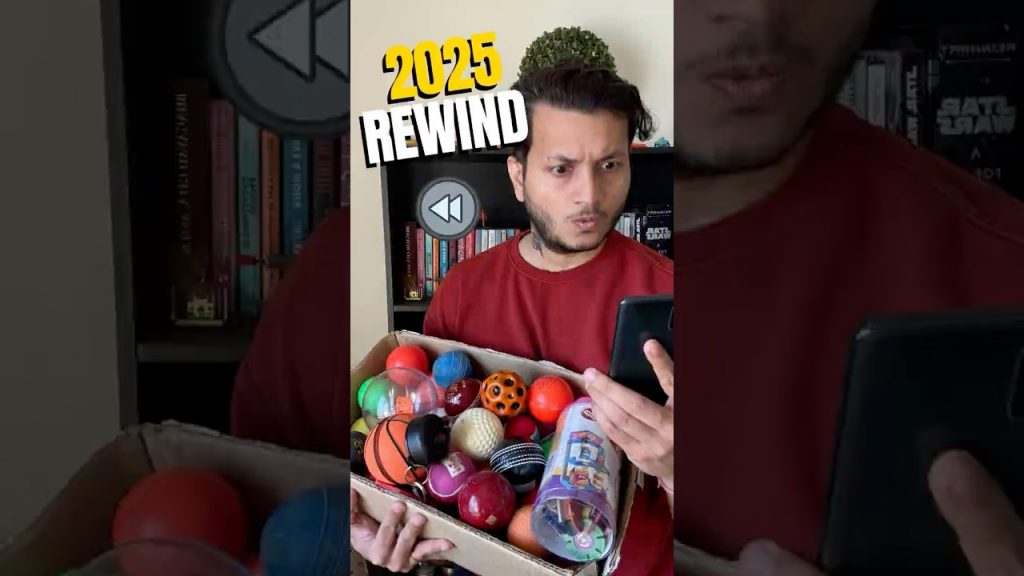 2025 BALL COLLECTION REWIND ⏪🎥🎞️⚾ #shorts #youtubeshorts #cricket #unboxing #funny #youtuberewind