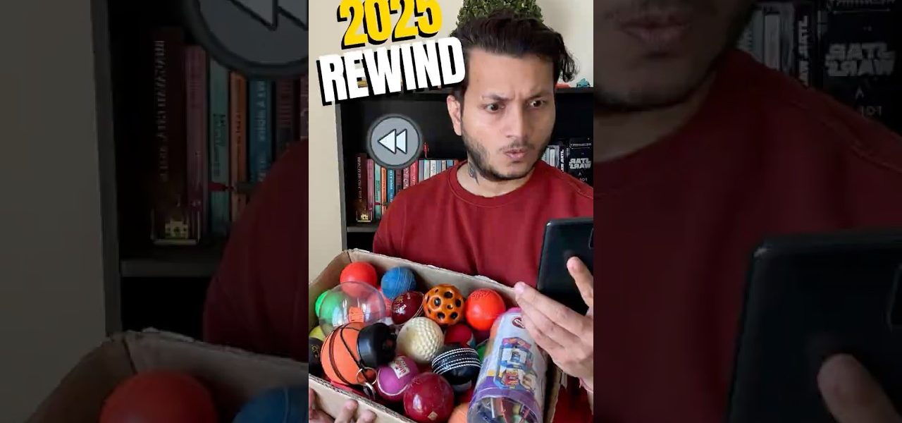 2025 BALL COLLECTION REWIND ⏪🎥🎞️⚾ #shorts #youtubeshorts #cricket #unboxing #funny #youtuberewind