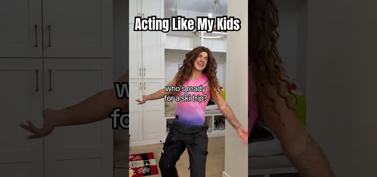 Acting Like My Kids Going On A Ski Trip!!! #shorts #ski #family #vacation