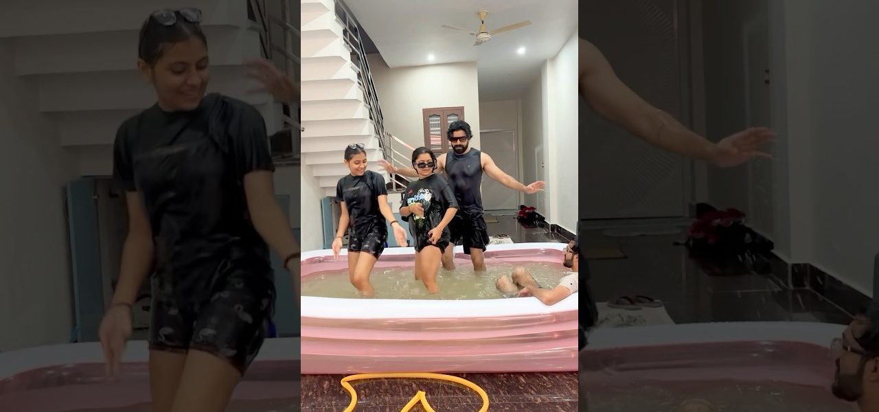 Hmne ki Swimming pool party 🌝 #shorts #ytshorts #sejalgabashorts #minivlog