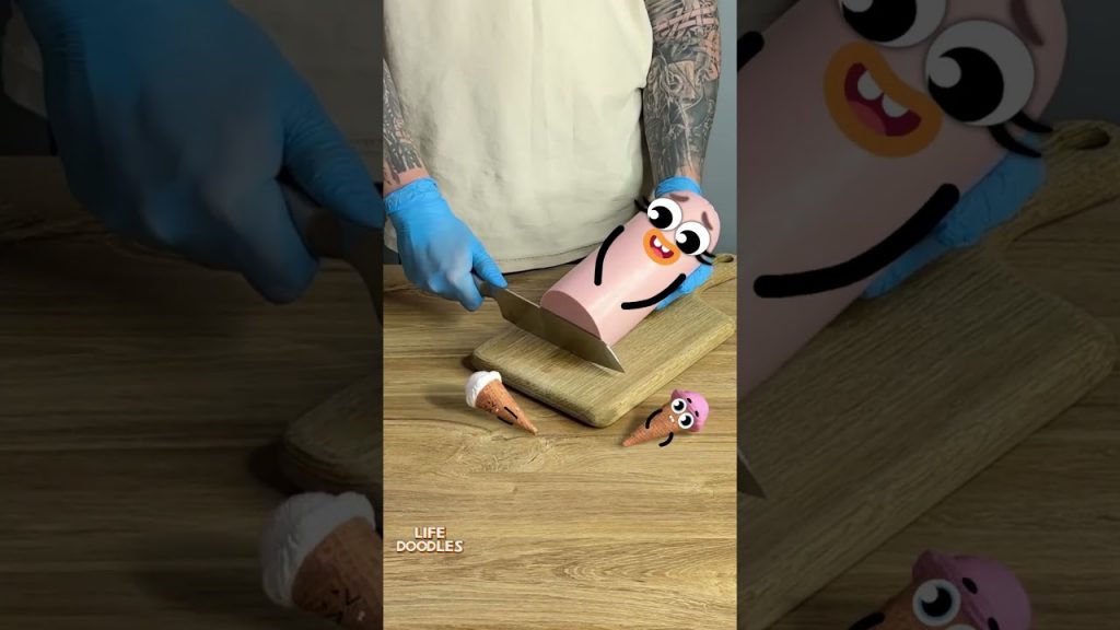 Life Doodles | Sausage is cut into ice creams #lifedoodles #shorts #animation #cartoon