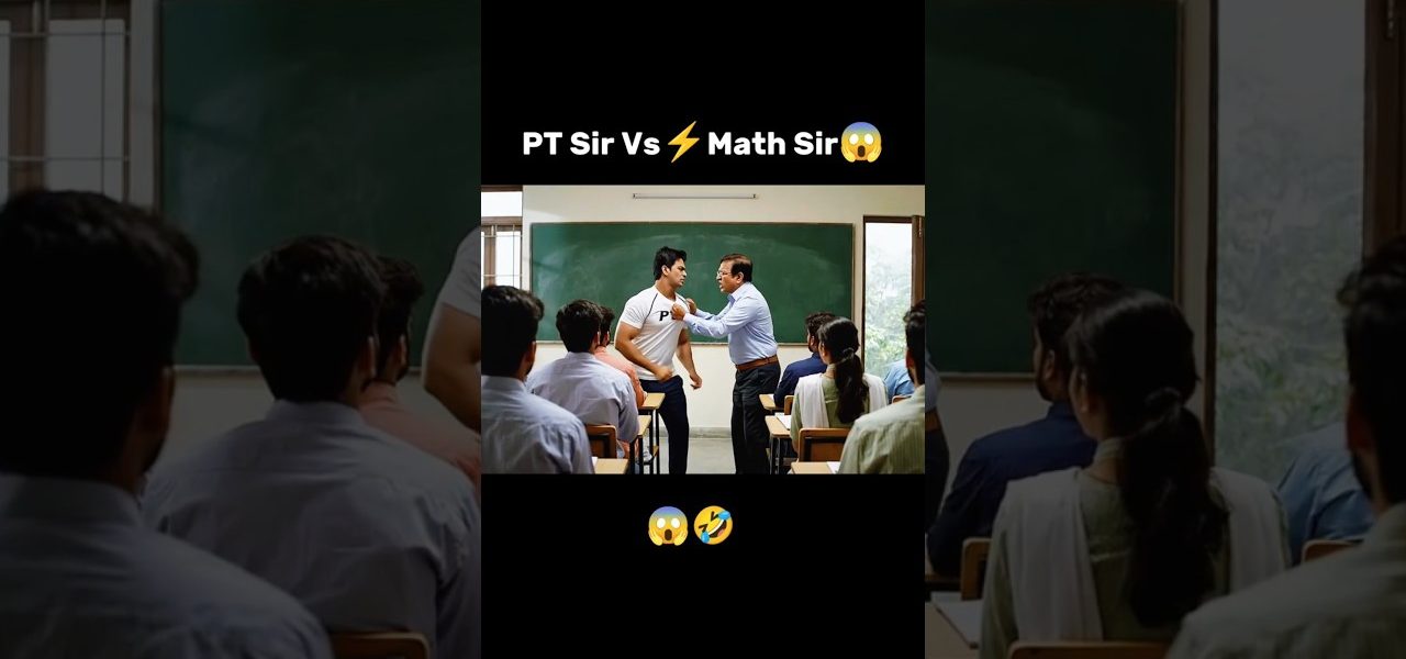 PT Sir Fight 😱Vs Math Sir Extra Class 🤣 #shorts #youtubeshorts #comedyshorts