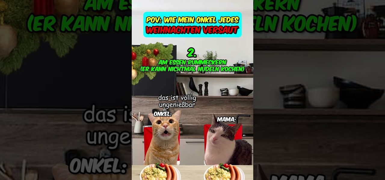 PoV: Wie mein Onkel jedes Weihnachten versaut hat #katzenvideos #weihnachten   #familie  #shorts