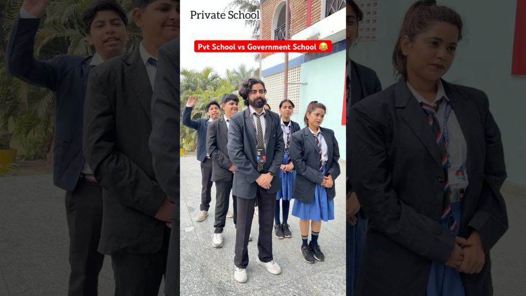 Pvt School vs Government School 😂 #shorts #teratrigun #schoollife