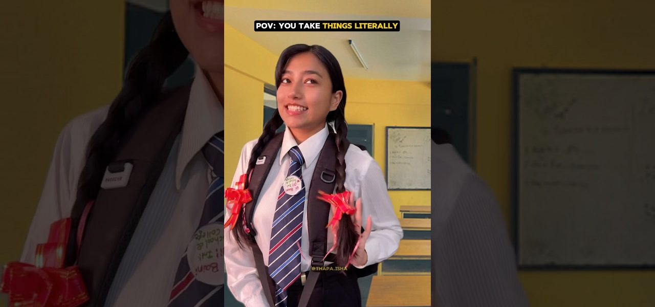 Rato ribbon bhaneko haina taa?😭🤣 #thapaisha #oibainioi #shorts #nepali #comedy #ishathapa #funny